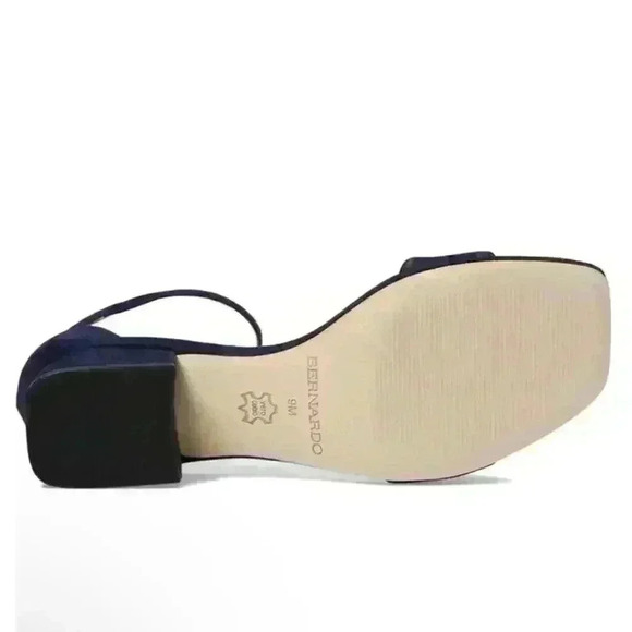 Bernardo Jalena Heeled Navy Blue Suede Sandal Womens Size 8.5 - Picture 3 of 11